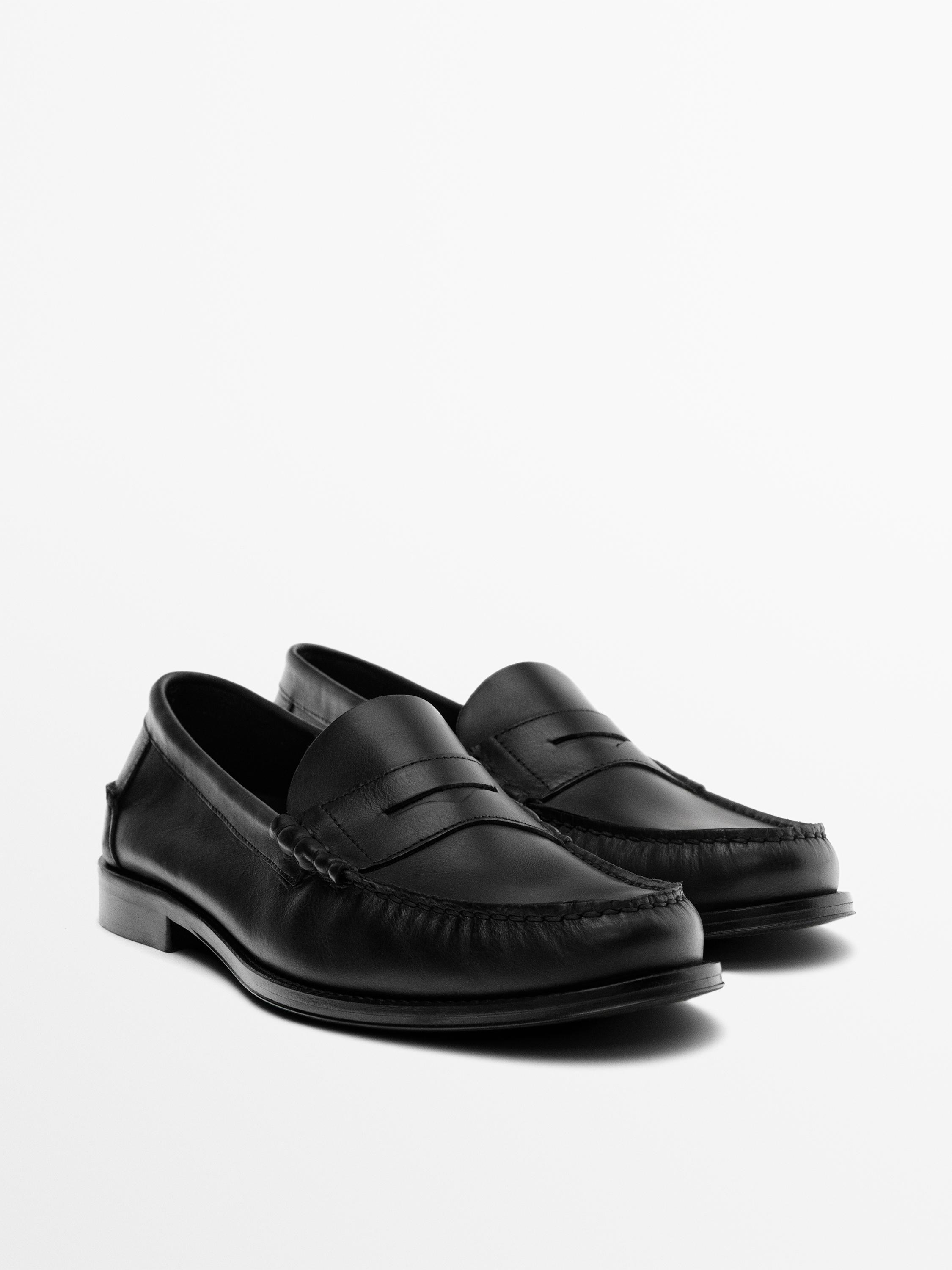 Mocassin cuir gras souple